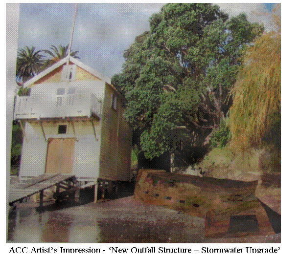 Text Box: ACC Artist�s Impression - �New Outfall Structure � Stormwater Upgrade�